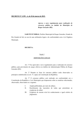 DECRETO N&ordm; 2.395 - A, de 18 de mar&ccedil;o de 2015. Aprova o novo