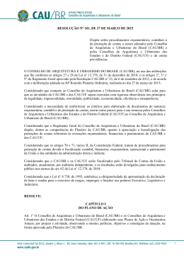 RESOLU&Ccedil;&Atilde;O N&deg; 101, DE 27 DE MAR&Ccedil;O DE 2015