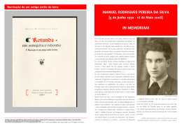 Destaque bio-bibliogr&aacute;fico - C&acirc;mara Municipal da P&oacute;voa de Varzim