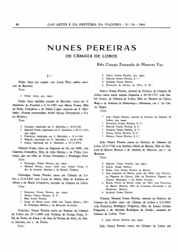 NUNES PEREIRAS - Câmara de Lobos