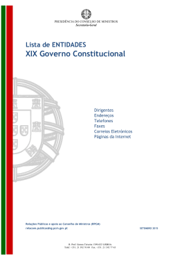 XIX Governo Constitucional - Secretaria