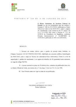 PORTARIA N° 268 DE RESOLVE: