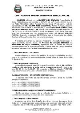 contrato de fornecimento de mercadorias