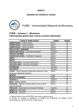 Informa&ccedil;&otilde;es gerais dos cursos a serem oferecidos