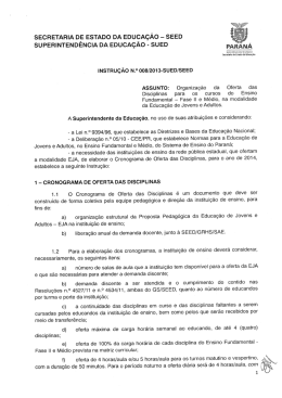 Instru&ccedil;&atilde;o n&ordm; 008/2013 - Seed/Sued