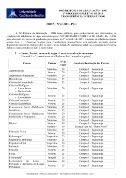 EDITAL TRANSFERENCIA INTERNA E DE TURNO