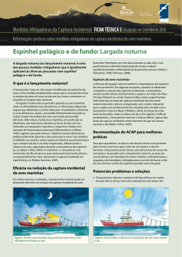 Espinhel pel&aacute;gico e de fundo: Largada noturna