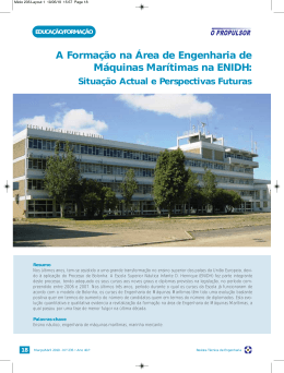 A Forma&ccedil;&atilde;o na &Aacute;rea de Engenharia de M&aacute;quinas Mar&iacute;timas na
