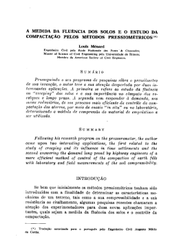 A MEDIDA DA FLU&Ecirc;NCIA DOS SOLOS E O