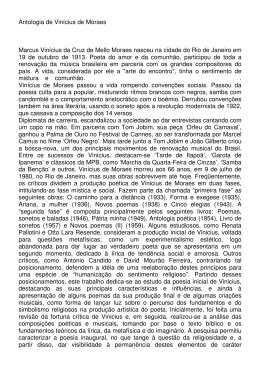 Antologia de Vin&iacute;cius de Moraes Marcus Vin&iacute;cius da Cruz de Mello
