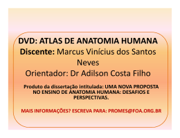 DVD: ATLAS DE ANATOMIA HUMANA Discente: Marcus Vinícius