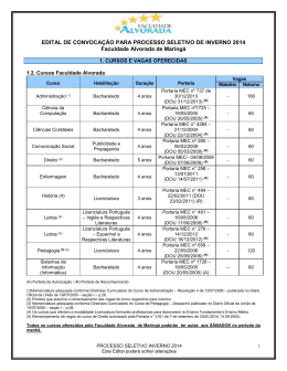 Edital - Faculdade Alvorada