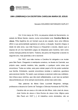 26/11/2014 Publica&ccedil;&atilde;o N&uacute;mero 1 Carolina Maria de Jesus foi
