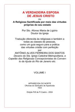 A verdadeira esposa de Jesus Cristo v. I
