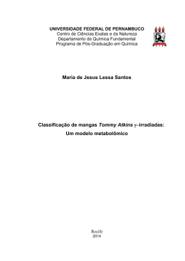 Maria de Jesus Lessa Santos Classificação de mangas Tommy