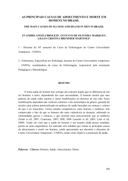 as principais causas de adoecimento e morte em homens