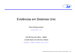 Tema: Evidências em Sistemas Unix