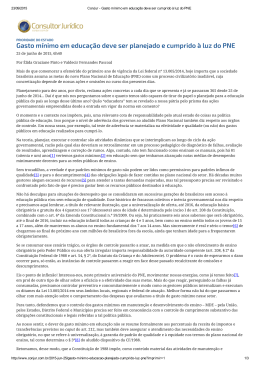 Gasto m&iacute;nimo em educa&ccedil;&atilde;o deve ser planejado e cumprido &agrave;