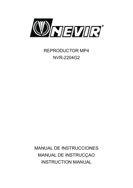 reproductor mp4 nvr-2204g2 manual de instrucciones