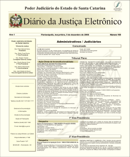 Diário da Justiça Eletrônico - Tribunal de Justiça de Santa Catarina