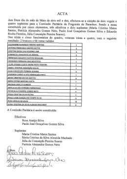 Elei&ccedil;&atilde;o da Comiss&atilde;o Parit&aacute;ria - Junta de Freguesia de Paranhos