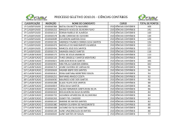 PROCESSO SELETIVO 2010.01 - CI&Ecirc;NCIAS CONT&Aacute;BEIS