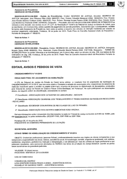 DESPACHO DE RELATORES 06243344352015.8.06.0000