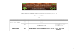IX F&Oacute;RUM REGIONAL DE SUSTENTABILIDADE: DESENVOLVIMENTO REGIONAL E