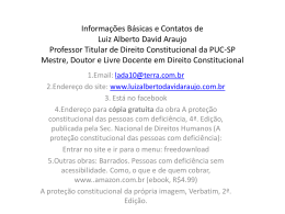 Contato Prof. Luiz Alberto David de Araújo