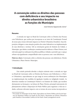 A conven&ccedil;&atilde;o sobre os direitos das pessoas com defici&ecirc;ncia