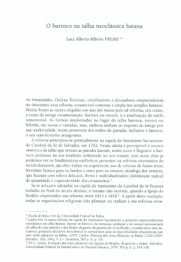 O barroco na talha neoclassica baiana