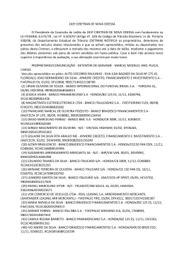 243&ordf; CIRETRAN DE NOVA ODESSA O Presidente da