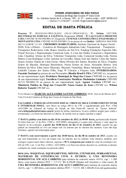 EDITAL DE HASTA P&Uacute;BLICA - Leil&atilde;o Judicial Eletr&ocirc;nico