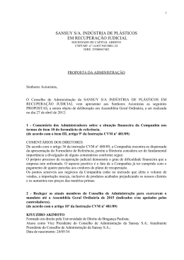PROPOSTA DA ADMINISTRA&Ccedil;&Atilde;O