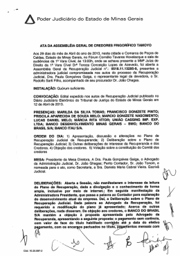 Ata da Assembléia Geral dos Credores