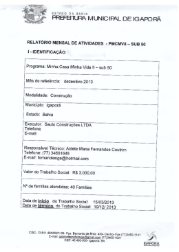 I _ IDENTIFICA&Ccedil;&Atilde;O: