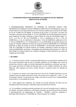 Edital - TRT 19&ordf; Regi&atilde;o