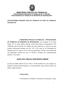 EXCELENT&Iacute;SSIMO SENHOR JUIZ DO TRABALHO