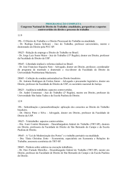 Veja Programação completa - Granadeiro Guimarães Advogados