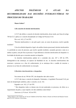 apectos pol&ecirc;micos e atuais da recorribilidade das