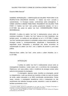 Sal&aacute;rio &ldquo;por fora&rdquo; e crime contra a ordem tribut&aacute;ria