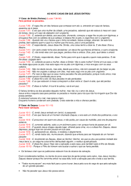 AS NOVE CASAS EM QUE JESUS ENTROU 1&ordf; Casa: de Sim&atilde;o