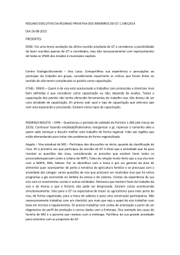 Resumo Executivo da Reunião Privativa dos Membros do