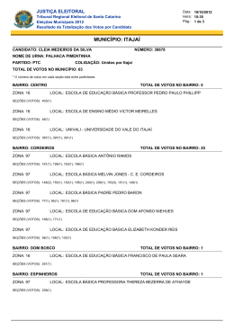 cleia medeiros da silva - Tribunal Regional Eleitoral de Santa Catarina