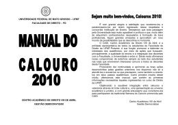 Manual do Calouro 2010 - Centro Acadêmico de Direito VIII de Abril