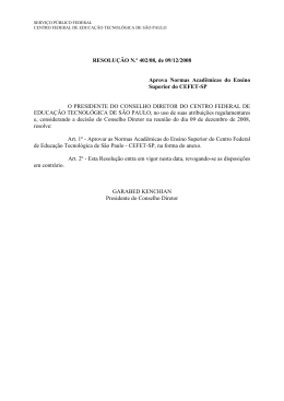 RESOLU&Ccedil;&Atilde;O N.&ordm; 402/08, de 09/12/2008 Aprova Normas
