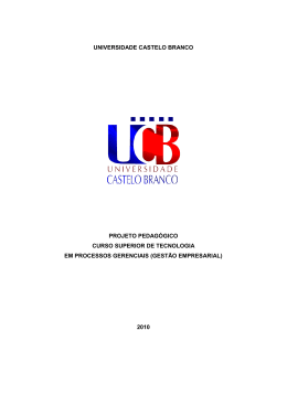 Projeto Pedagogico do Curso de Gestao Empresarial