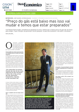 “Preço do gás está baixo mas isso vai mudar e temos que