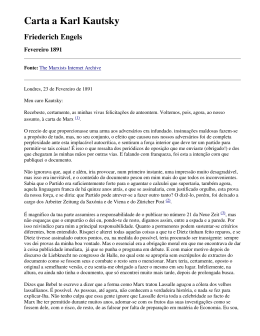 Carta a Karl Kautsky