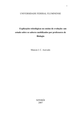 Explicações teleológicas no ensino de evolução